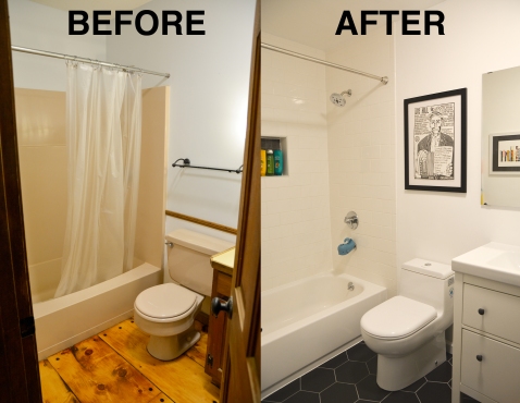 New Bathroom Before and After